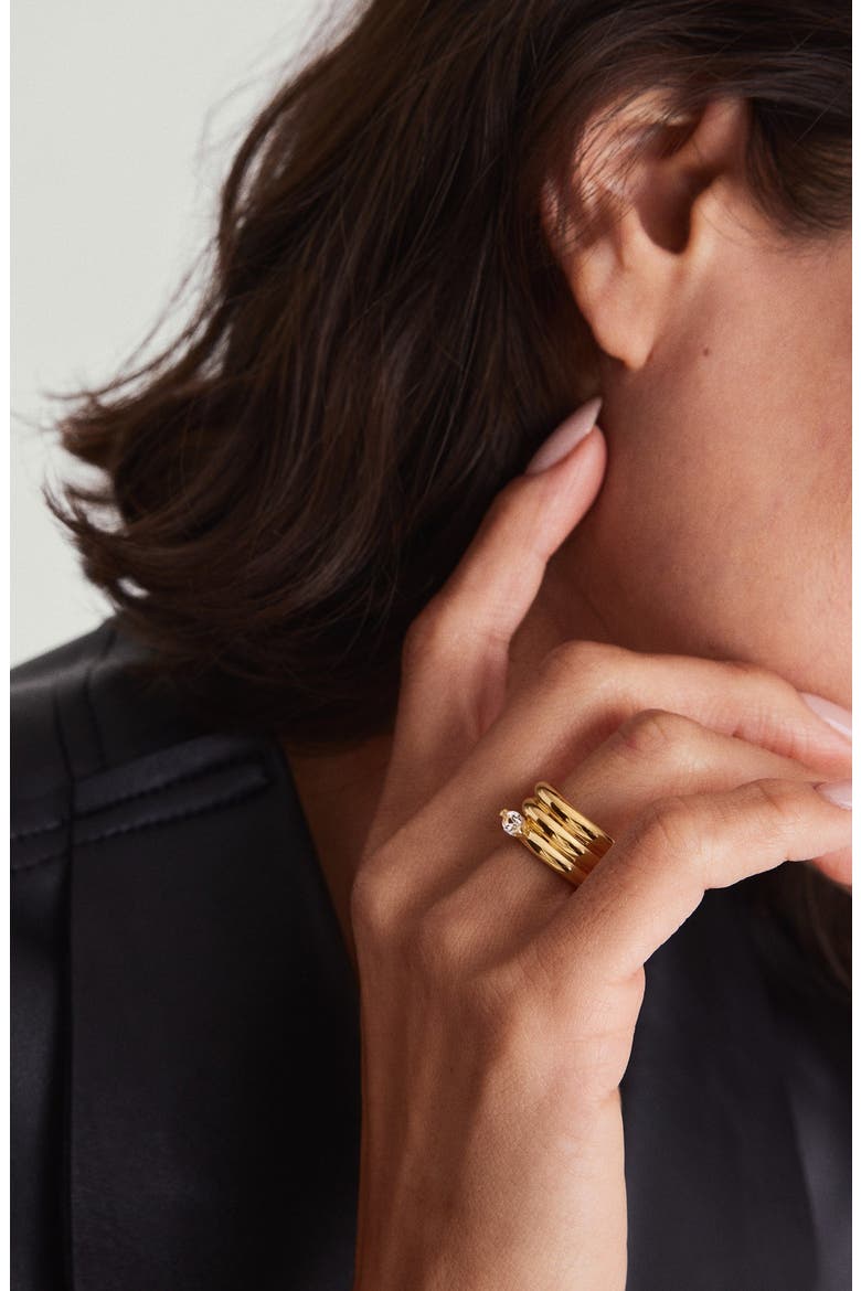 Boa Gemstone Coil Ring, Alternate, color, White Topaz