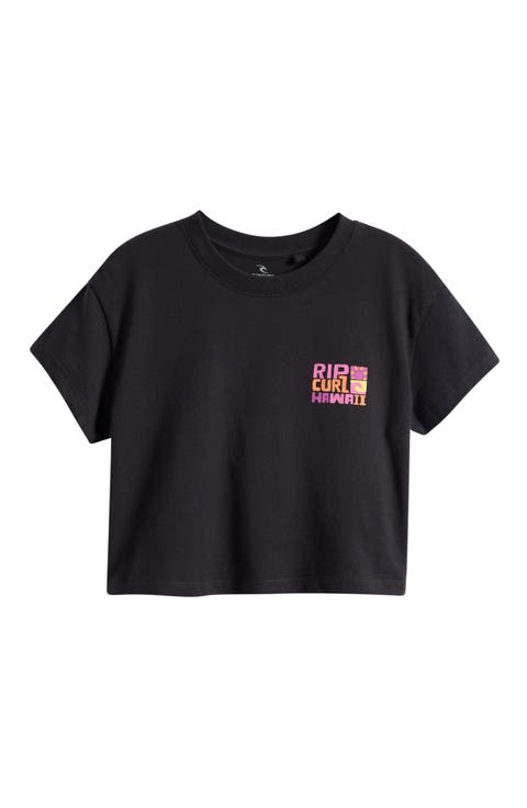 Kids' Island Cotton Cropped T-Shirt (Big Kid)