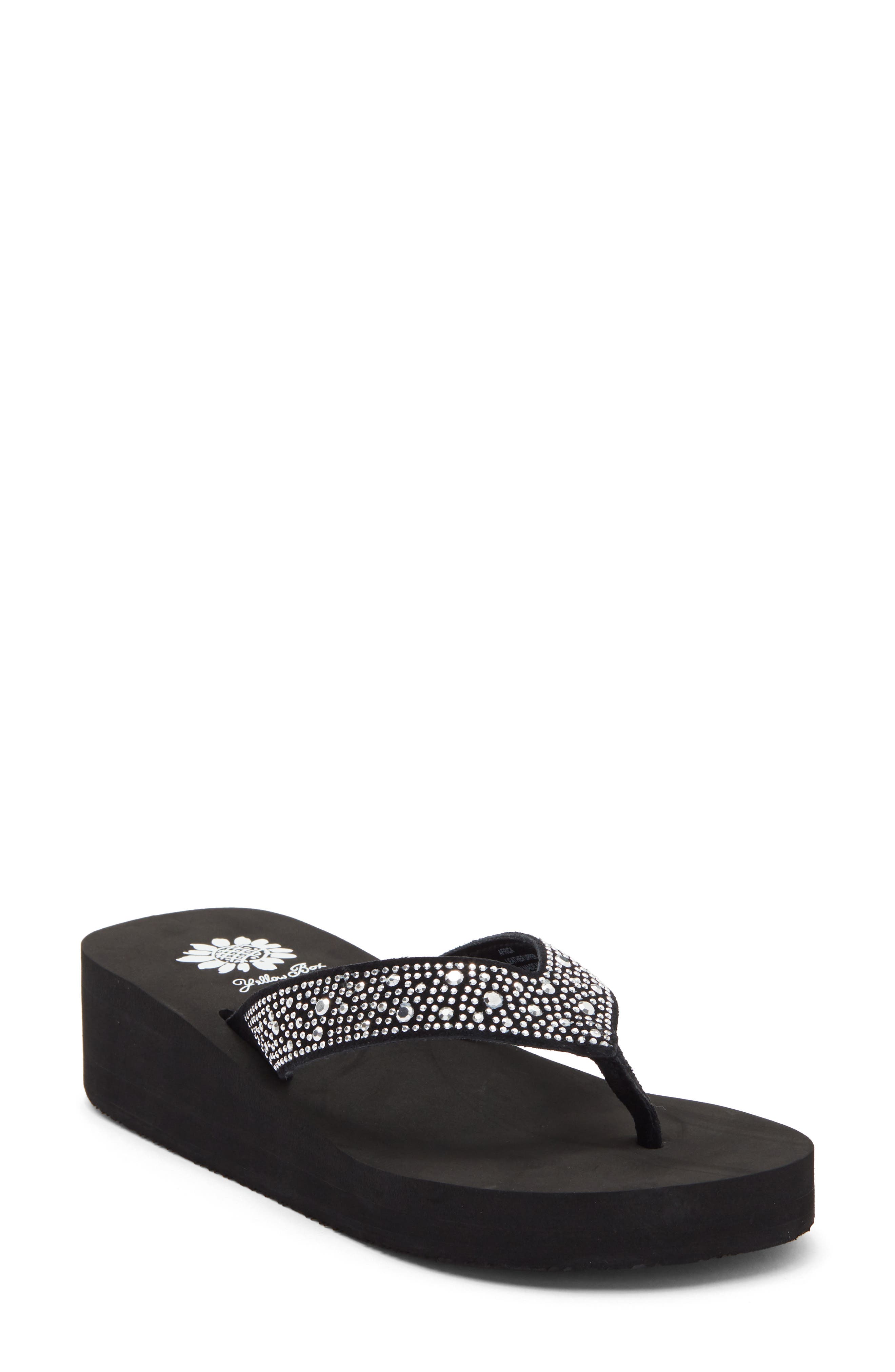 Yellow Box Premium Africa Flip Flop Sandal, Main, color, Black