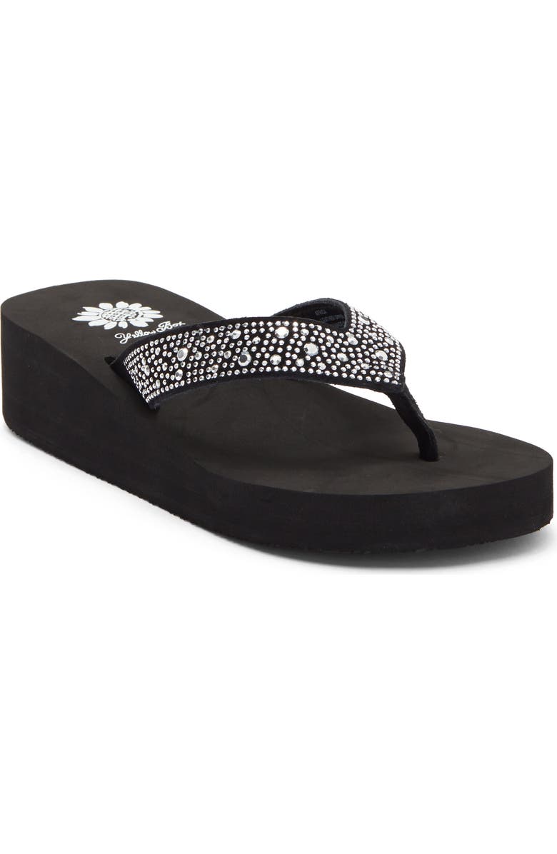 Yellow Box Premium Africa Flip Flop Sandal, Main, color, Black