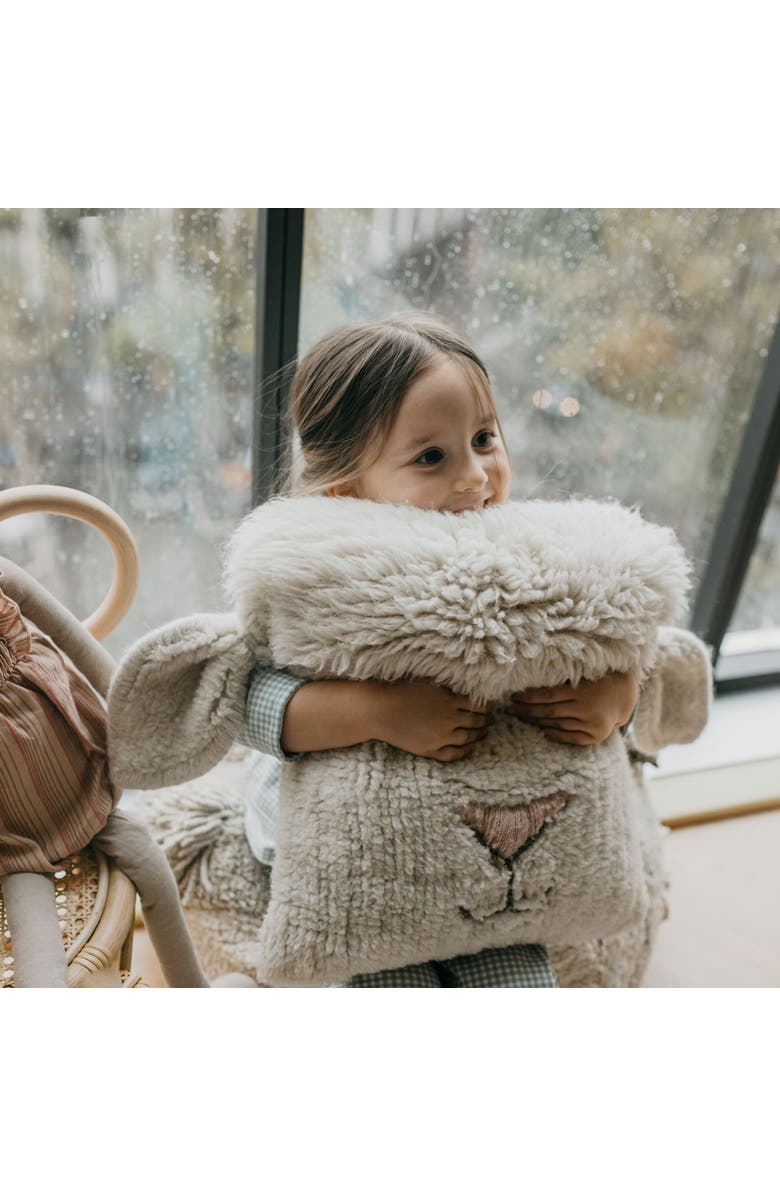 Lorena Canals Woolable Cushion Pink Nose Sheep, Alternate, color, Sheep White,  Sandstone