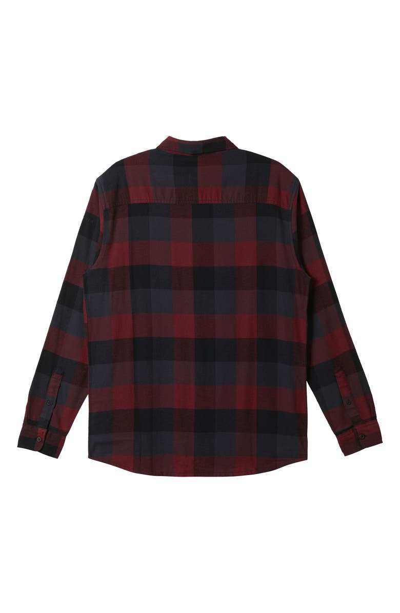 Quiksilver Motherfly Buffalo Check Button-Up Organic Cotton Flannel Shirt, Alternate, color, 