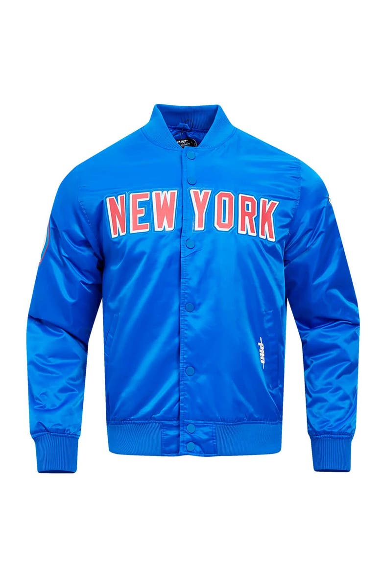 Men's Pro Standard Blue New York Rangers Classic Satin Full-Snap Jacket, Alternate, color, Blue