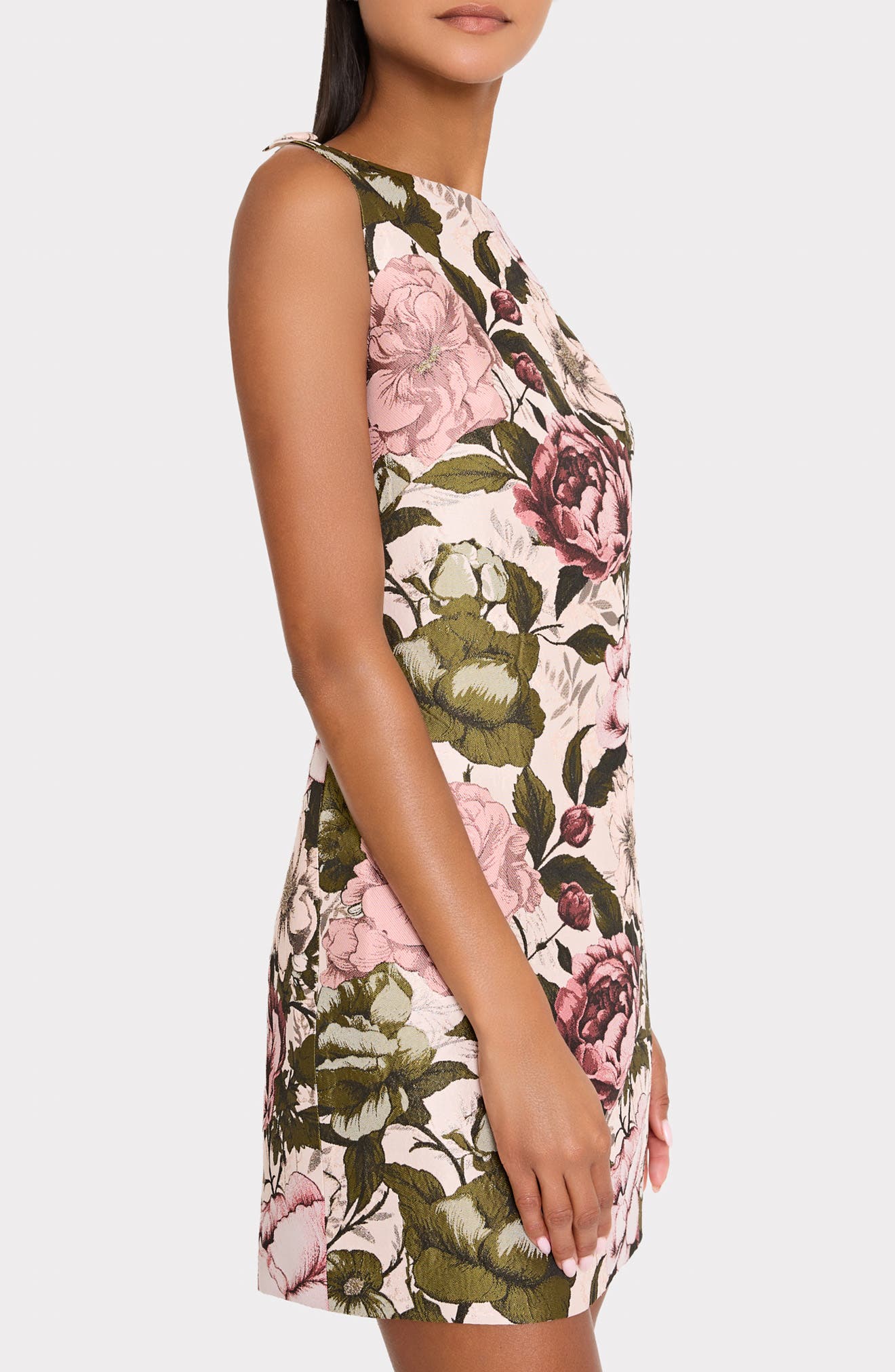 Lane Floral Sleeveless Jacquard Minidress - image 2