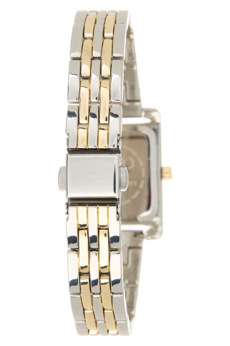 Rectangular Link Bracelet Watch, 23mm x 32mm, Alternate, color, TWO-TONE