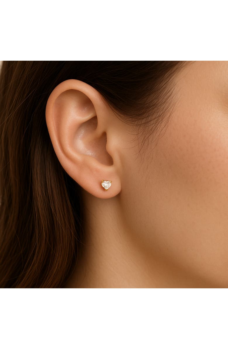 Donatello Gian 14K Yellow Gold Heart Earrings, Alternate, color, Gold