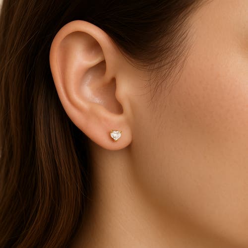 Donatello Gian 14k Yellow Gold Heart Earrings In Gold