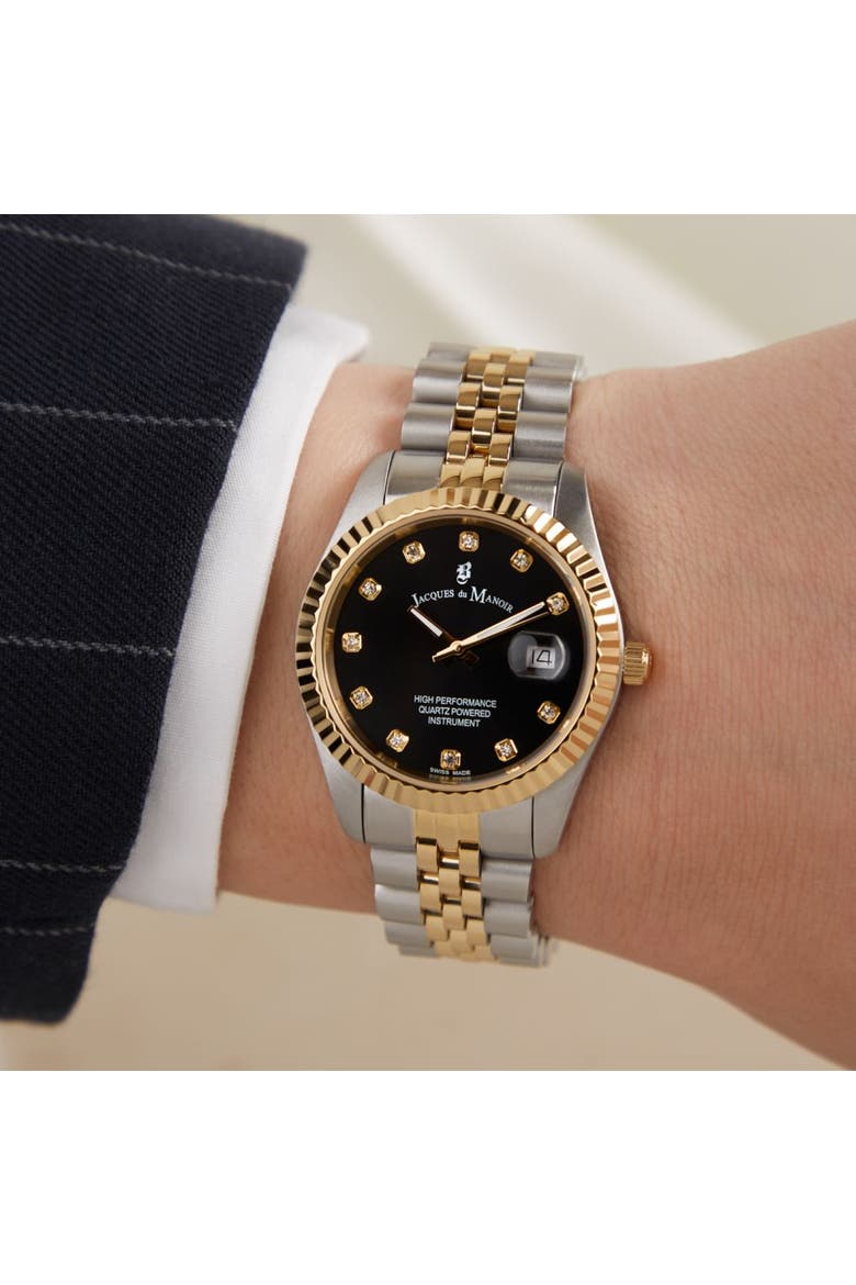Inspiration -  31mm, Black Dial, Two-Tone Stainless Steel Ladies Watch, Alternate, color, Black