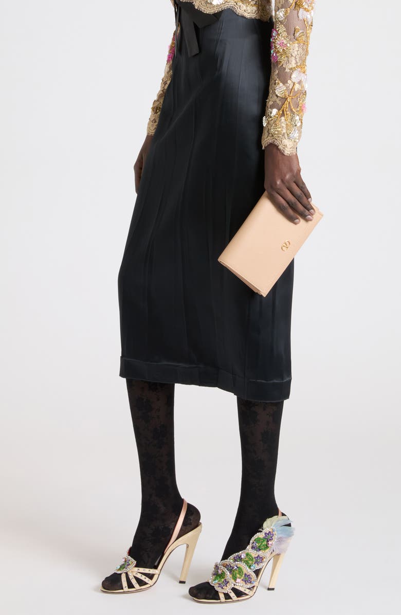 Valentino Garavani VLOGO Signature Leather Wallet on a Chain, Alternate, color, Rose Sand