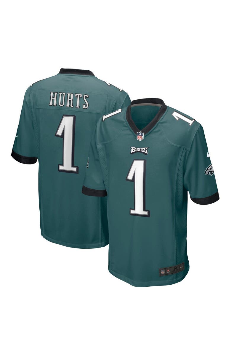 Nike Men's Nike Jalen Hurts Midnight Green Philadelphia Eagles Team Game Jersey, Main, color, Green