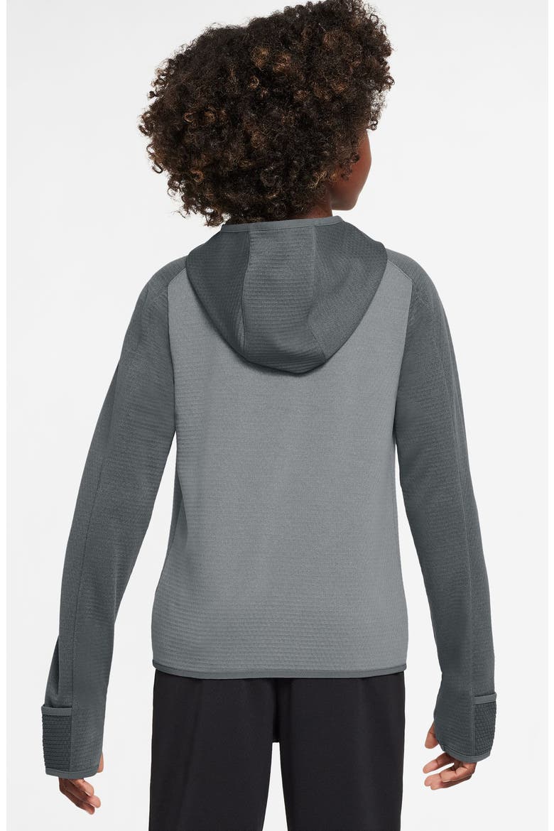 Kids' Therma-FIT Fleece Half Zip Pullover, Alternate, color, 084 SMOKE GREY/GRY/RFLCTV SLV