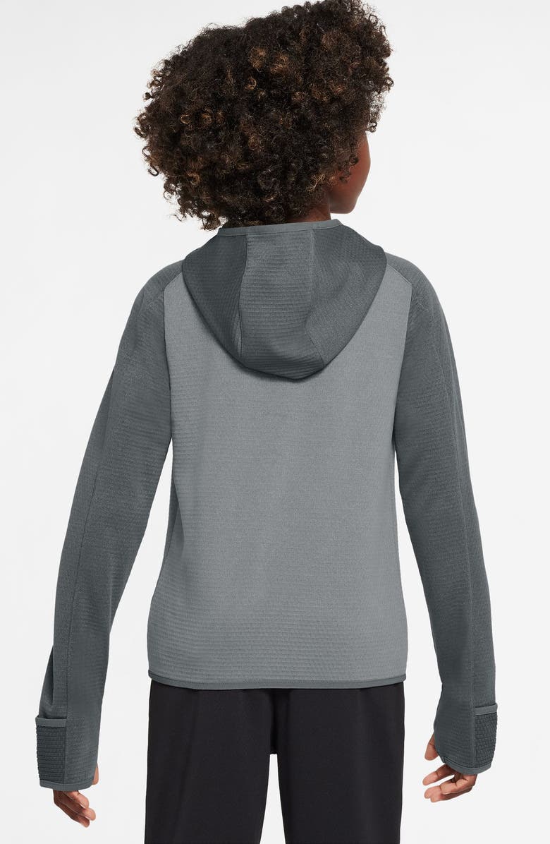 Nike Kids' Therma-FIT Fleece Half Zip Pullover, Alternate, color, 084 Smoke Grey/Gry/Rflctv Slv