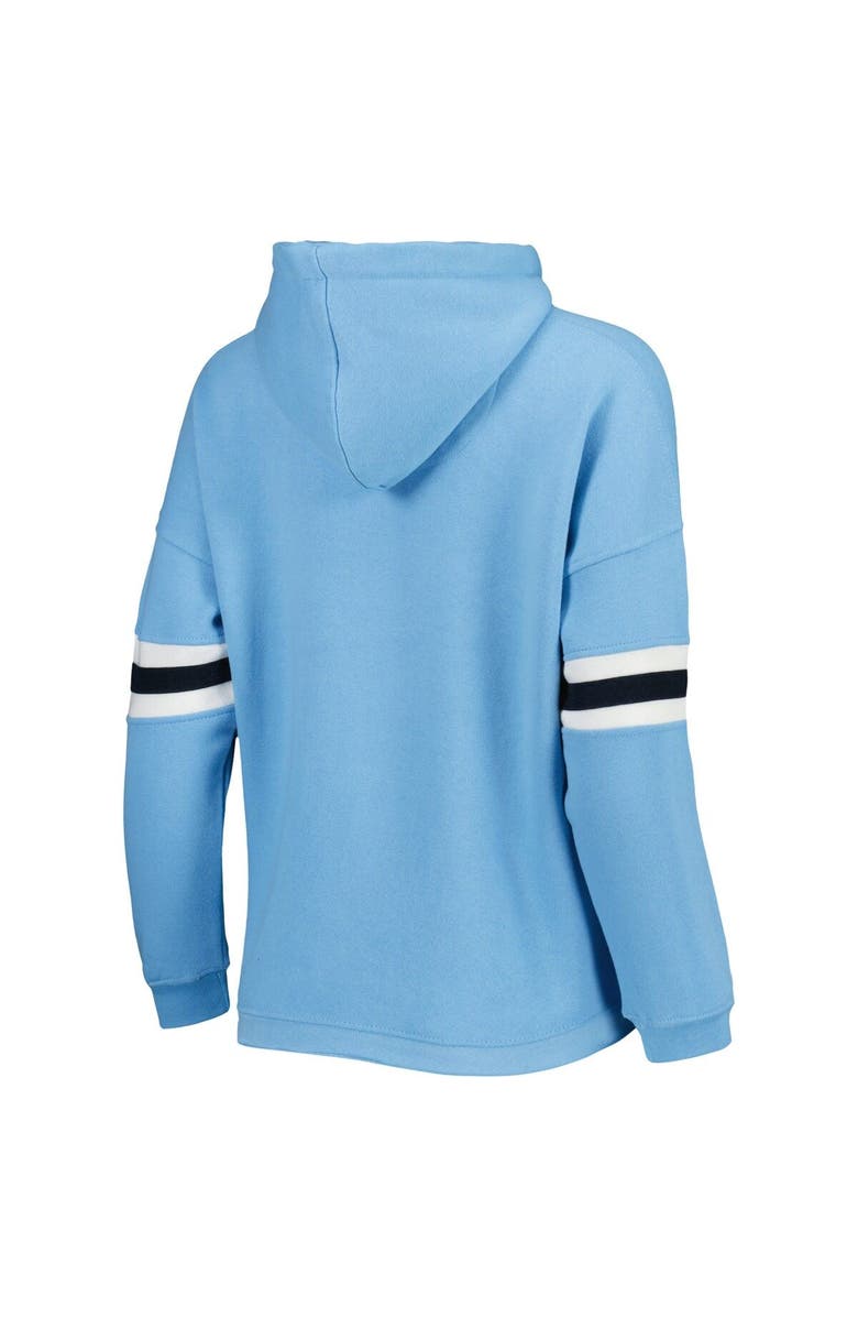 PRESSBOX Women's Pressbox Carolina Blue North Carolina Tar Heels Super Pennant Pullover Hoodie, Alternate, color, 