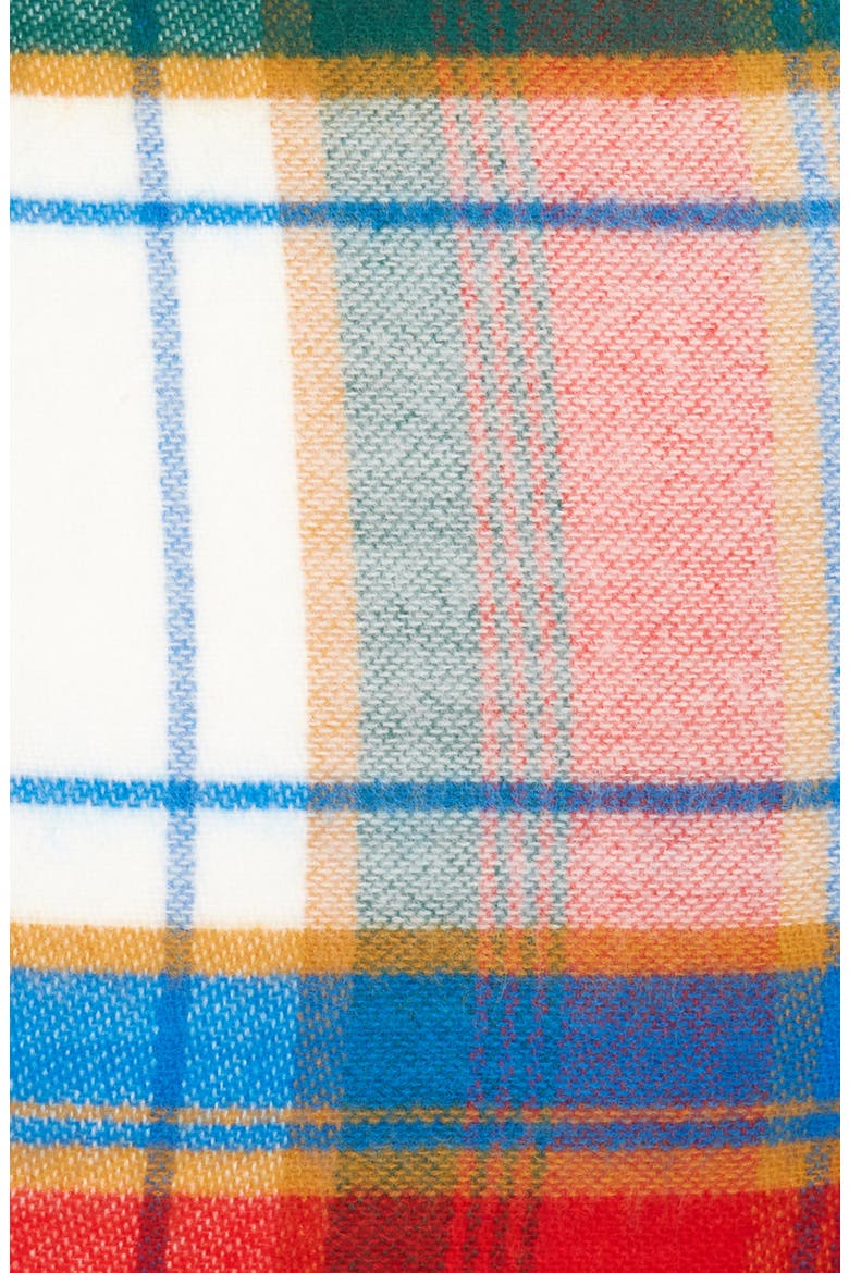 Family Plaid Felt Throw Pillow, Alternate, color, IVORY MULTI PREPPY PLAID
