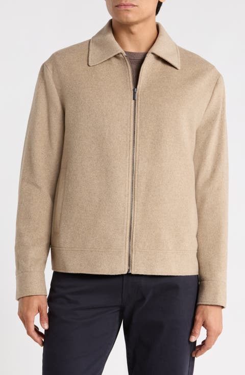 Wool Blend Bomber Jacket