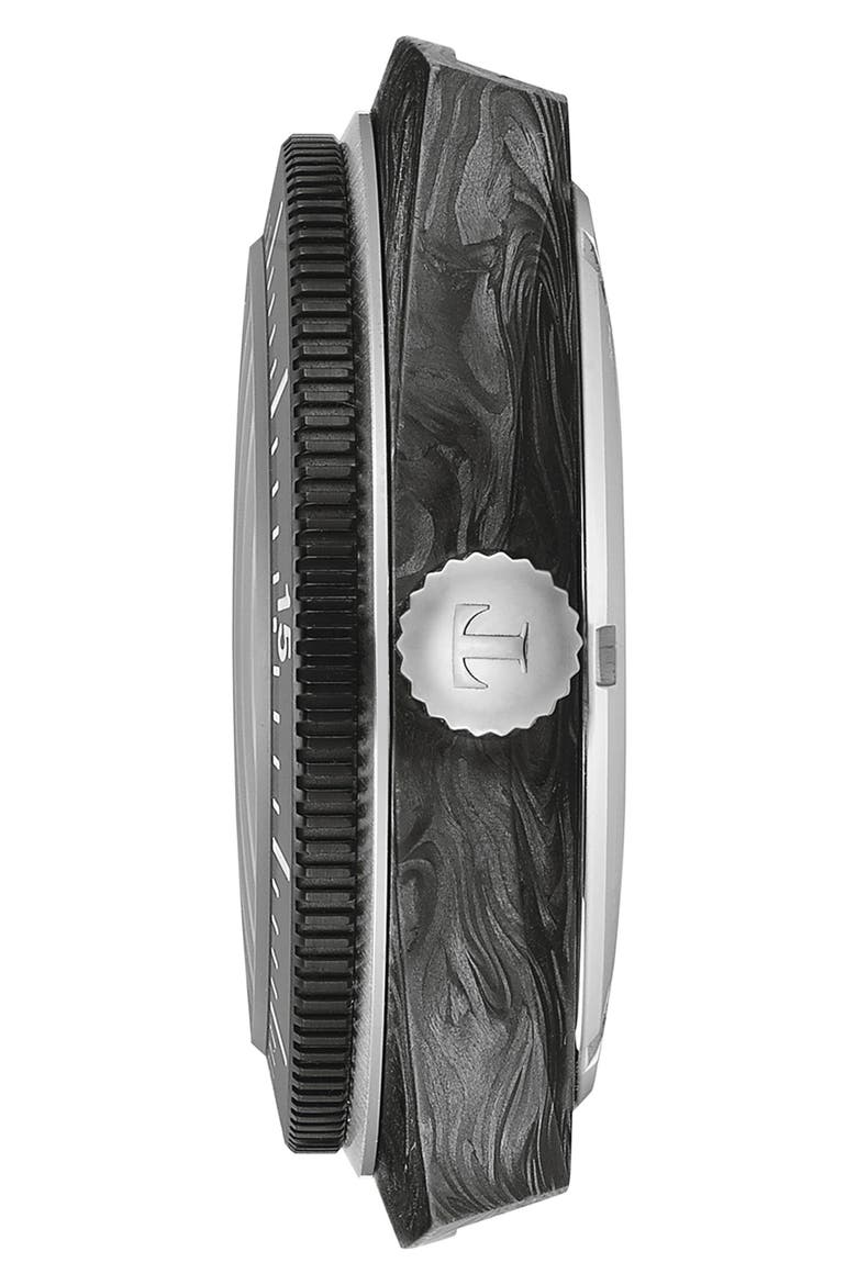 Sideral S Powermatic 80 Rubber Strap Watch, 41mm, Alternate, color, RED