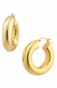 ARGENTO VIVO Chunky Tubular Hoop Earrings