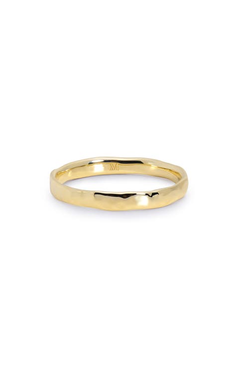 Hammered Slim Band Ring