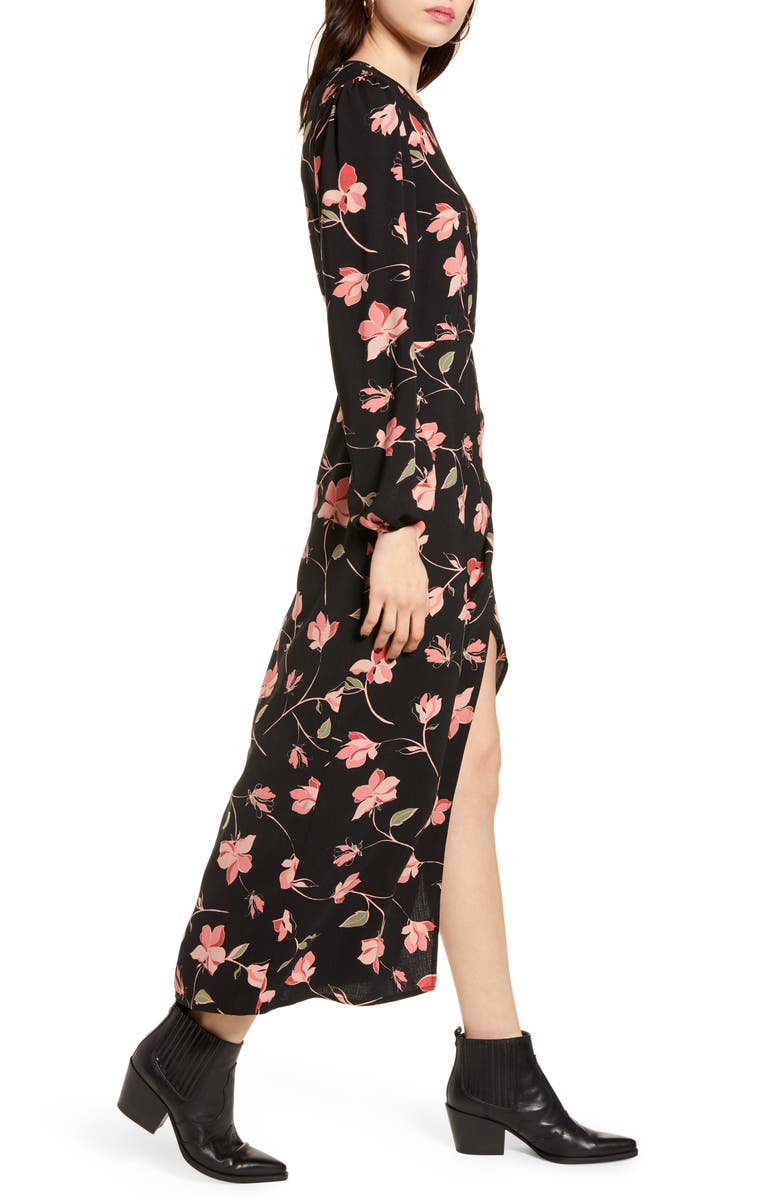 MINKPINK Magnetic Love Long Sleeve Midi Dress, Alternate, color, 