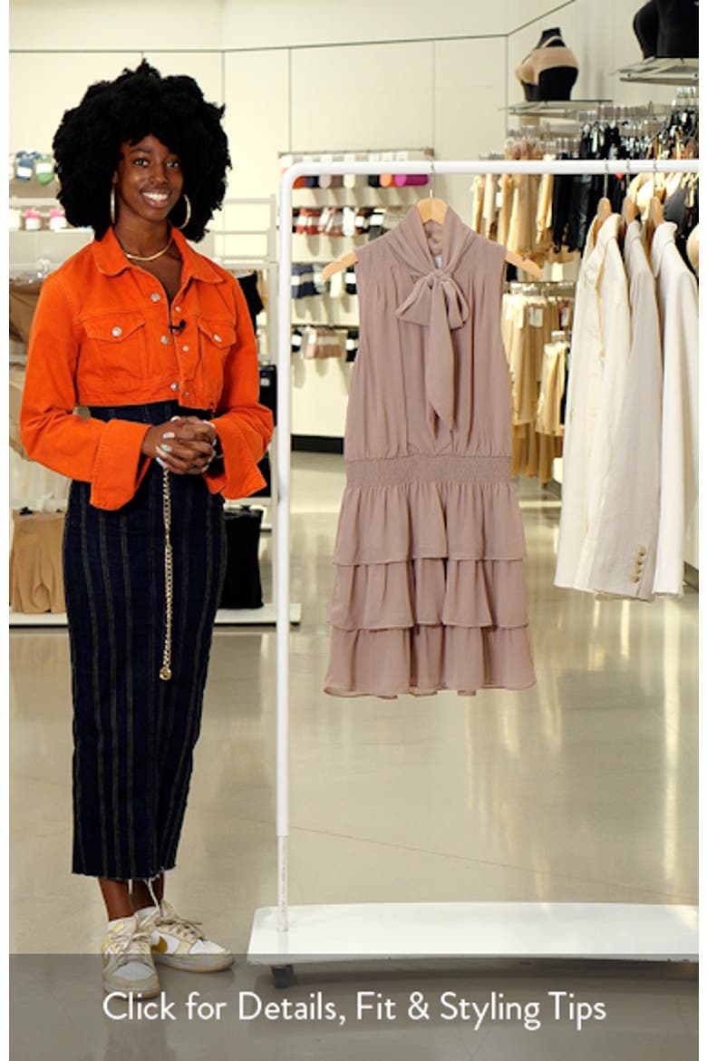 Sleeveless Tiered Chiffon Minidress video