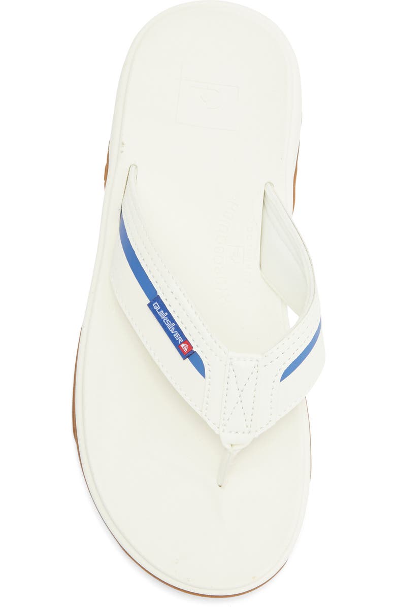 Quiksilver Dylan Deluxe Flip Flop, Alternate, color, Natural/ Med Blue