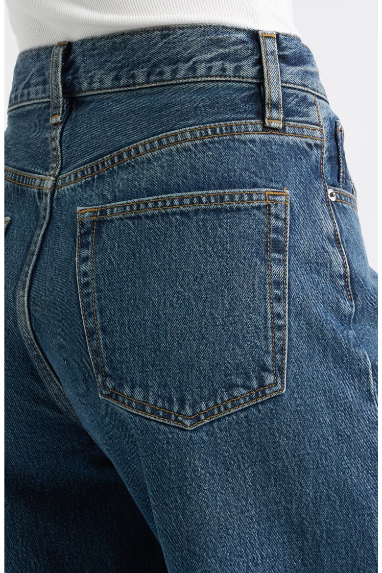 The Bow High Waist Barrel Jeans, Alternate, color, BOT
