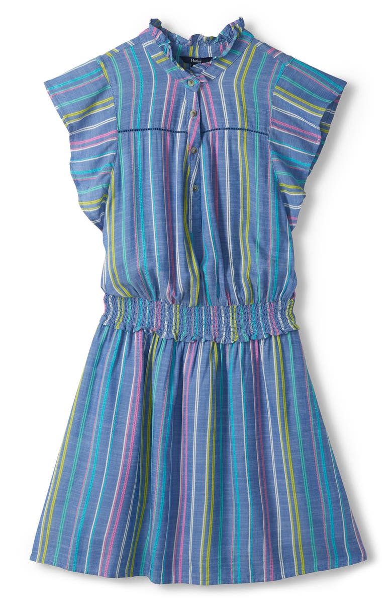Hatley Ava Summer Stripe Minidress, Alternate, color, Violet