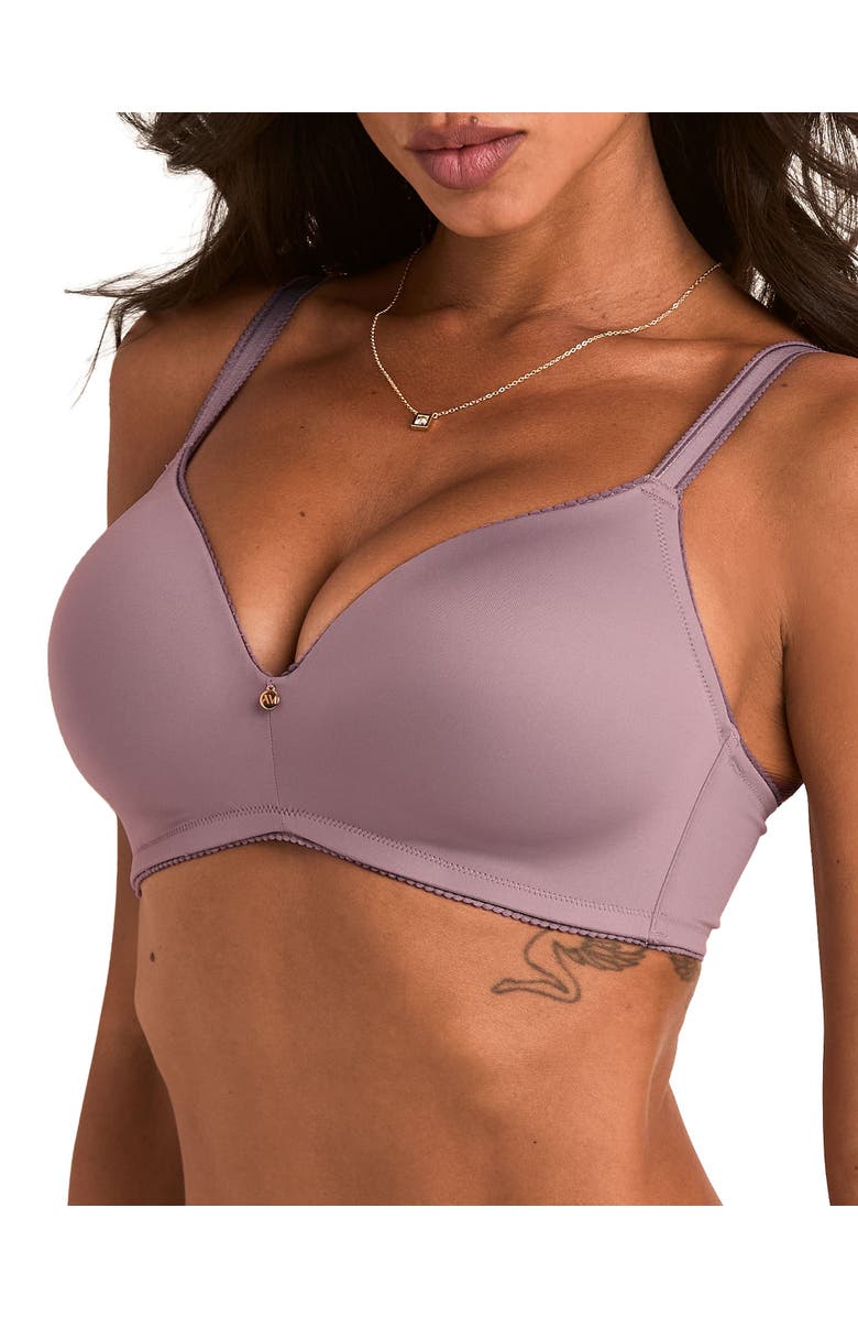 Adore Me Jeannette Push Up Demi Bra, Main, color, Dark Purple