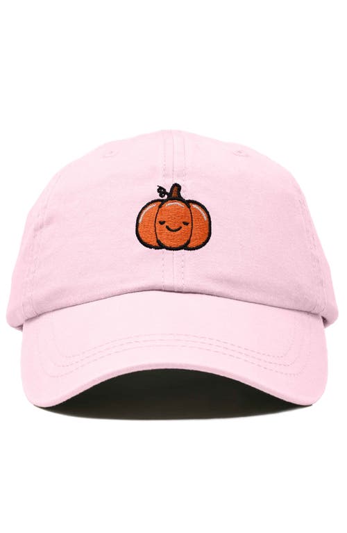 Shop Dalix Baby Pumpkin Embroidered Dad Hat In Washed Pink