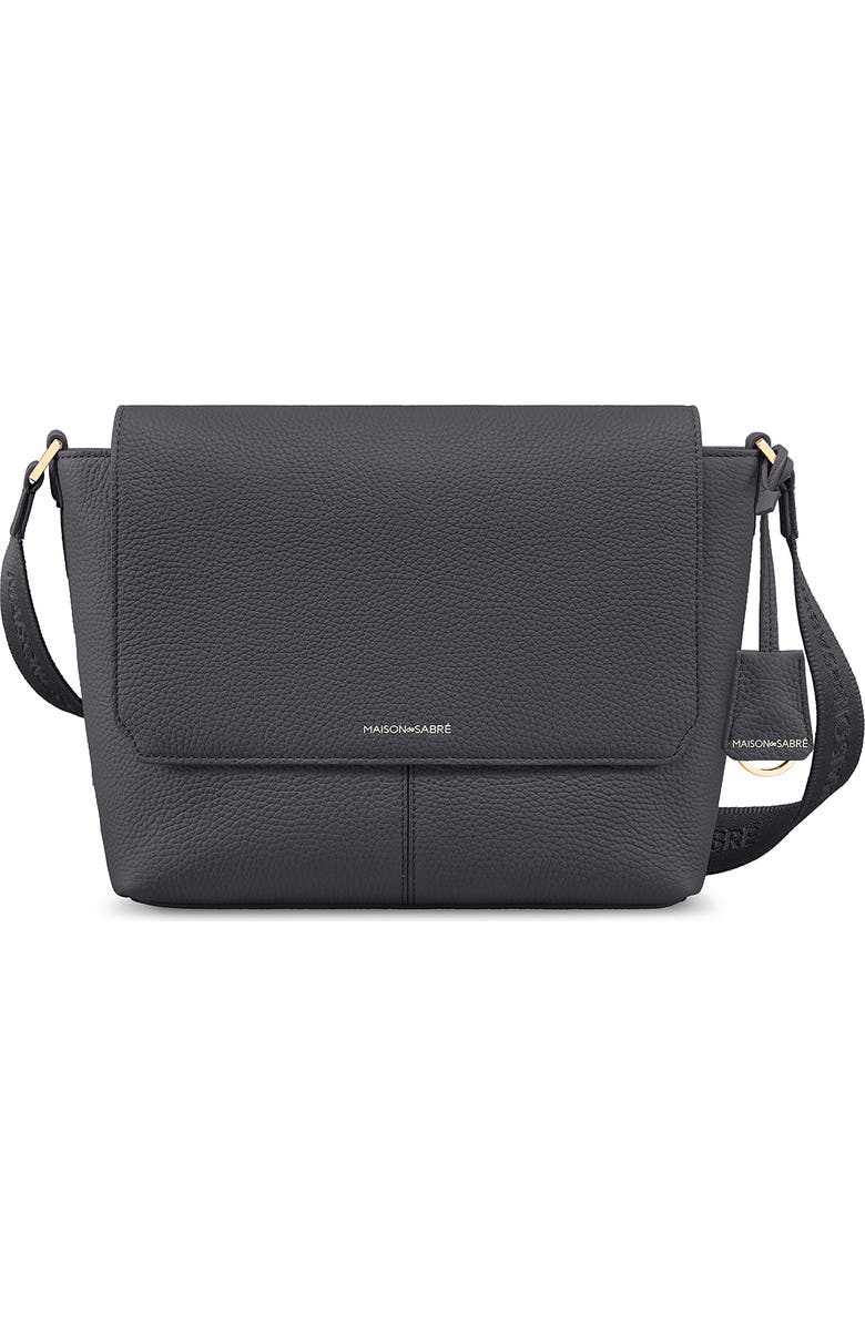 MAISON de SABRÉ The Medium Flaire Messenger Bag, Main, color, Graphite Grey