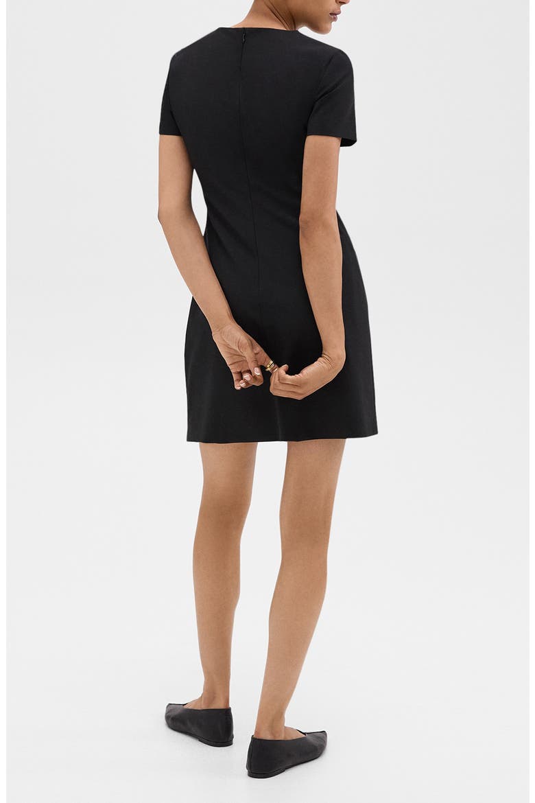Jatinn Wool Blend Short Sleeve Dress, Alternate, color, BLACK