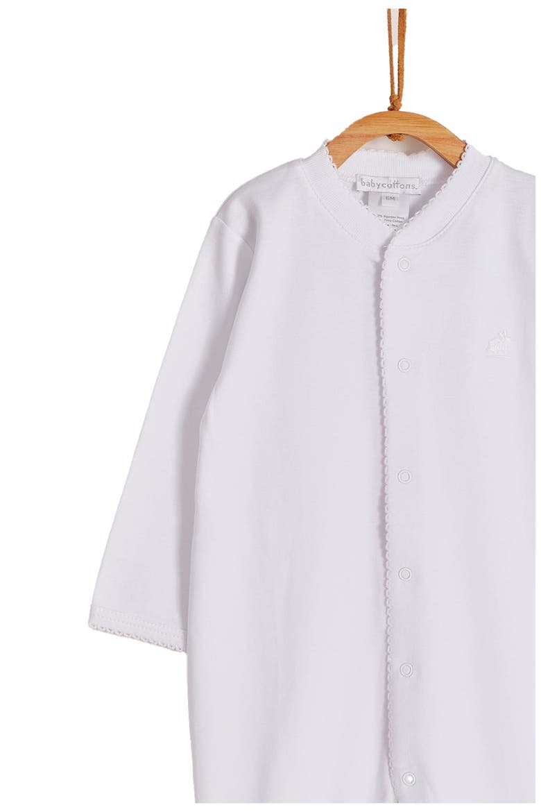 Premium Peruvian Pima Cotton Logo Footie for Infant, Main, color, White