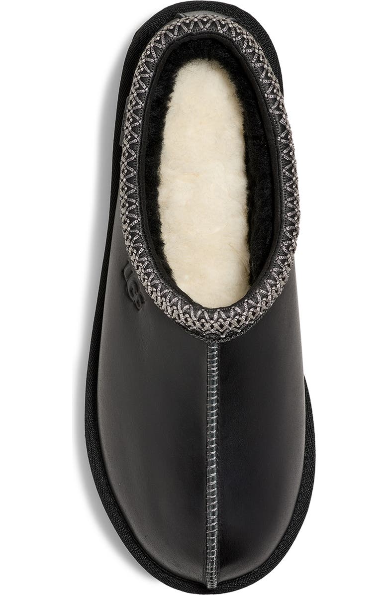 UGG<sup>®</sup> Tasman Leather Slipper, Alternate, color, Black