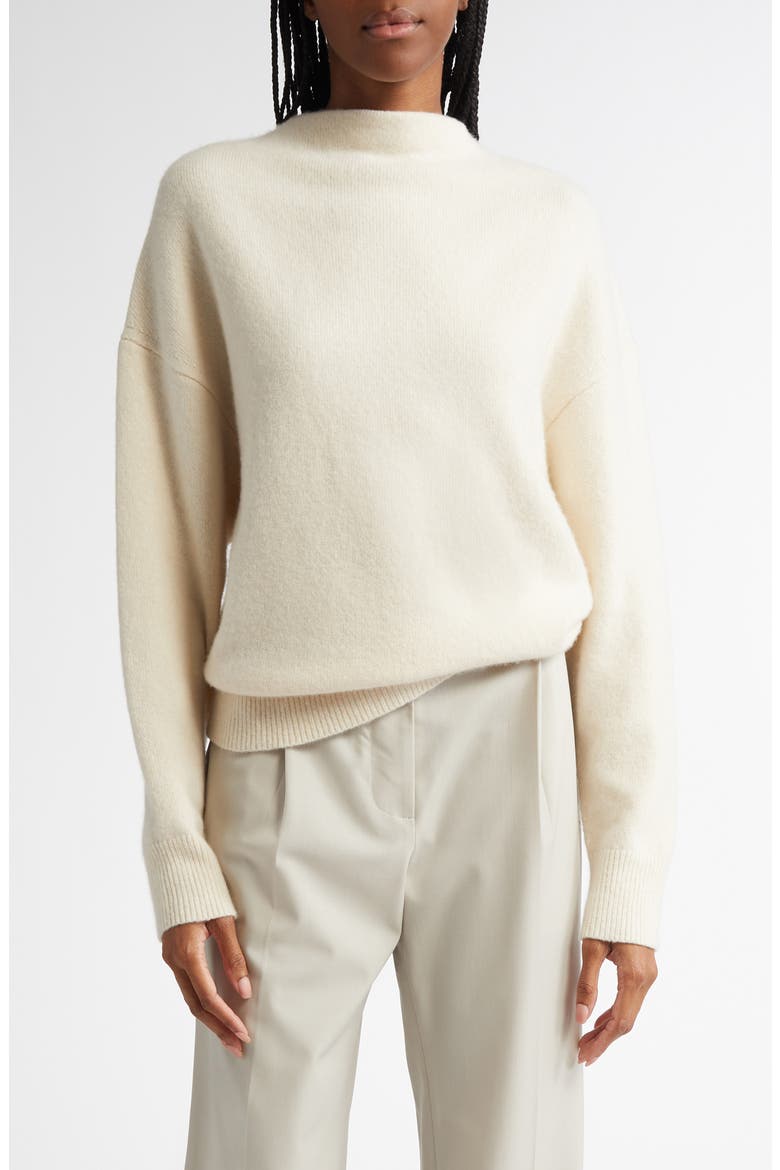 Bria Relaxed Cashmere & Silk Sweater, Main, color, IVORY
