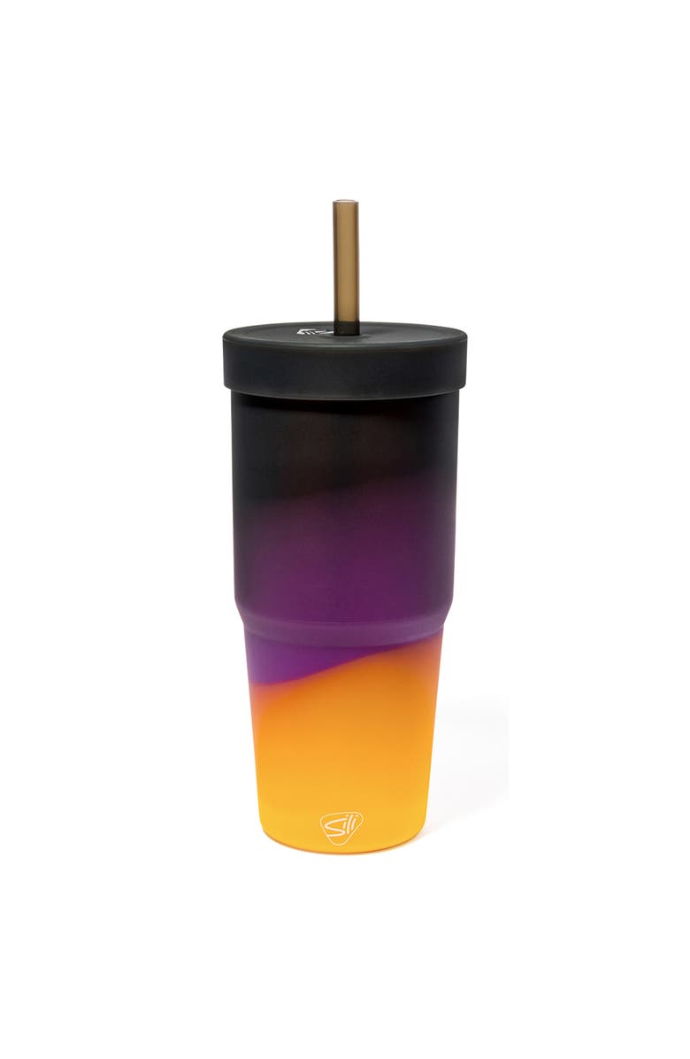 Silipint Silicone 32oz Straw Tumbler, Main, color, Multicolored