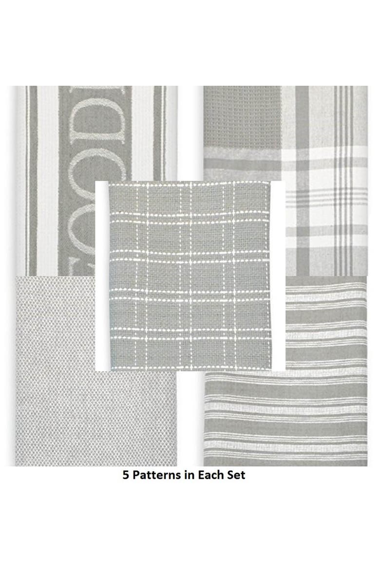 Foodie Dishtowel & Dishcloth Set/5, Alternate, color, Light Blue