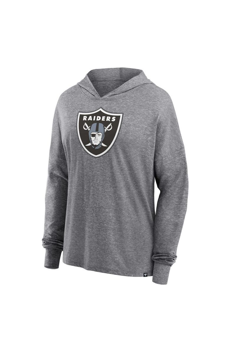 FANATICS Women's Fanatics Branded Heather Gray Las Vegas Raiders Cozy Primary Pullover Hoodie, Alternate, color, Heather Gray