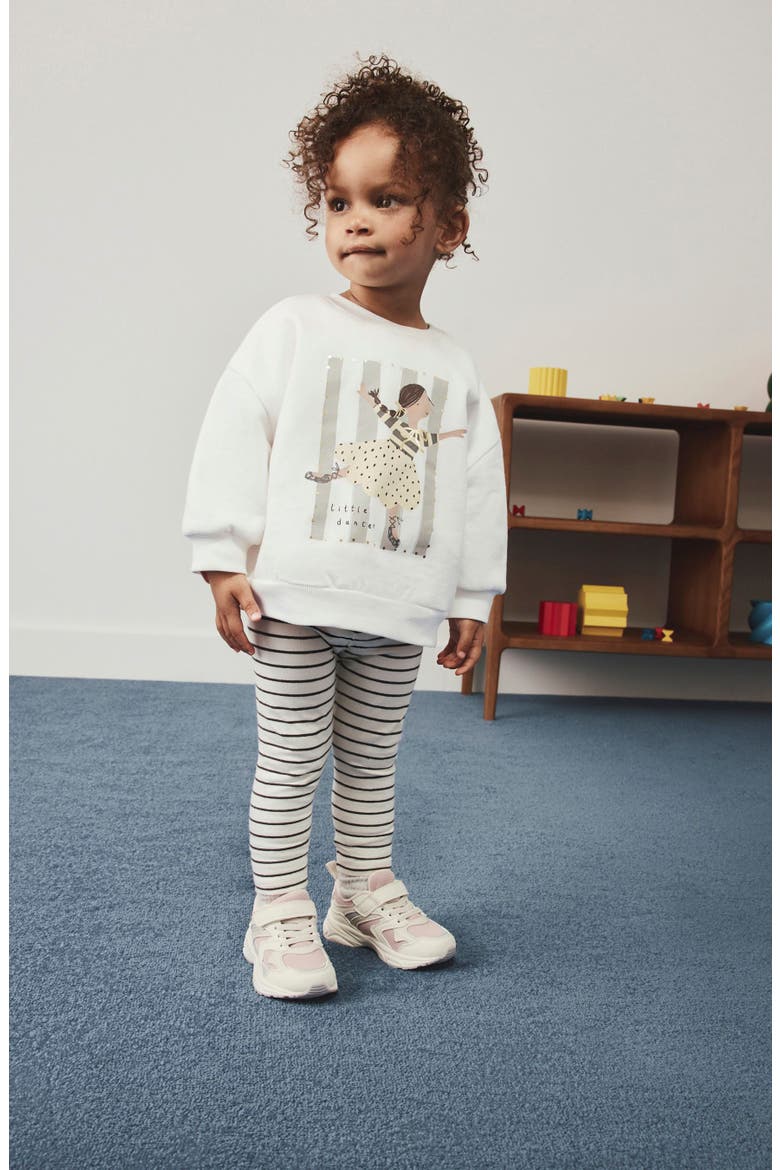 Kids' Graphic Print Sweatshirt, Alternate, color, WHITE