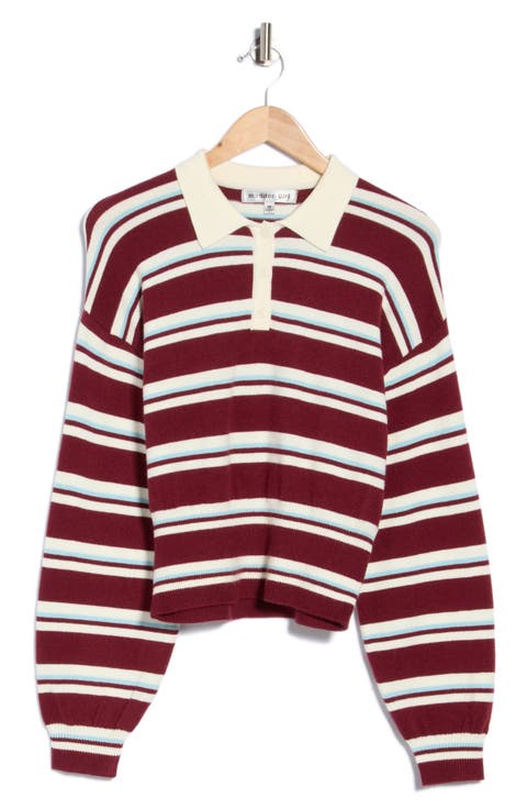 Striped Polo Sweater