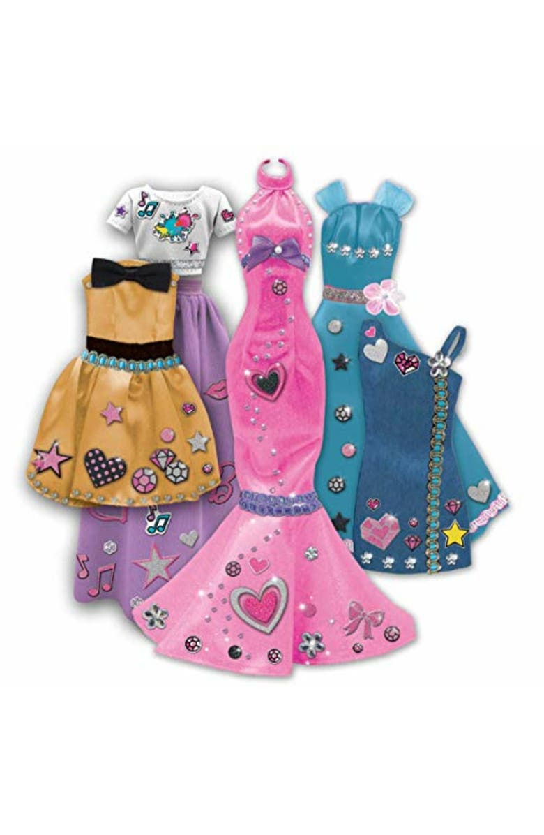 Barbie Be A Real Fashion Designer Design Your Own Barbie Doll Outfits, 5 Outfit Set, Kids Ages 3+, Alternate, color, Multicolored