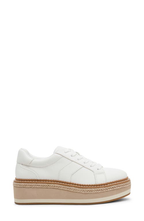 Dolce Vita Dv By  Bailey Espadrille Platform Sneaker In White Smooth