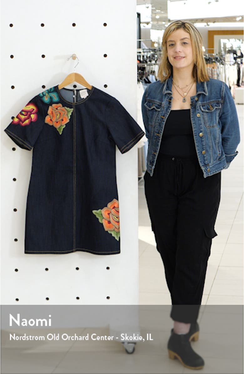 Ashton Embroidered Denim Minidress, sales video thumbnail