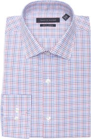 Tommy Hilfiger Slim Fit Check Stretch Cotton Dress Shirt