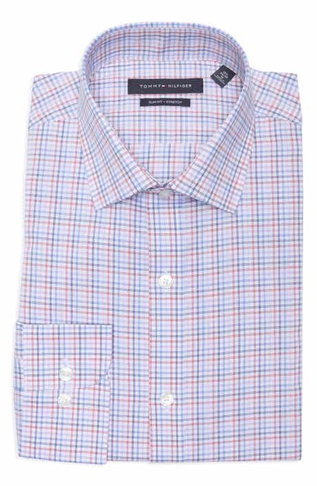 Tommy Hilfiger Slim Fit Check Stretch Cotton Dress Shirt