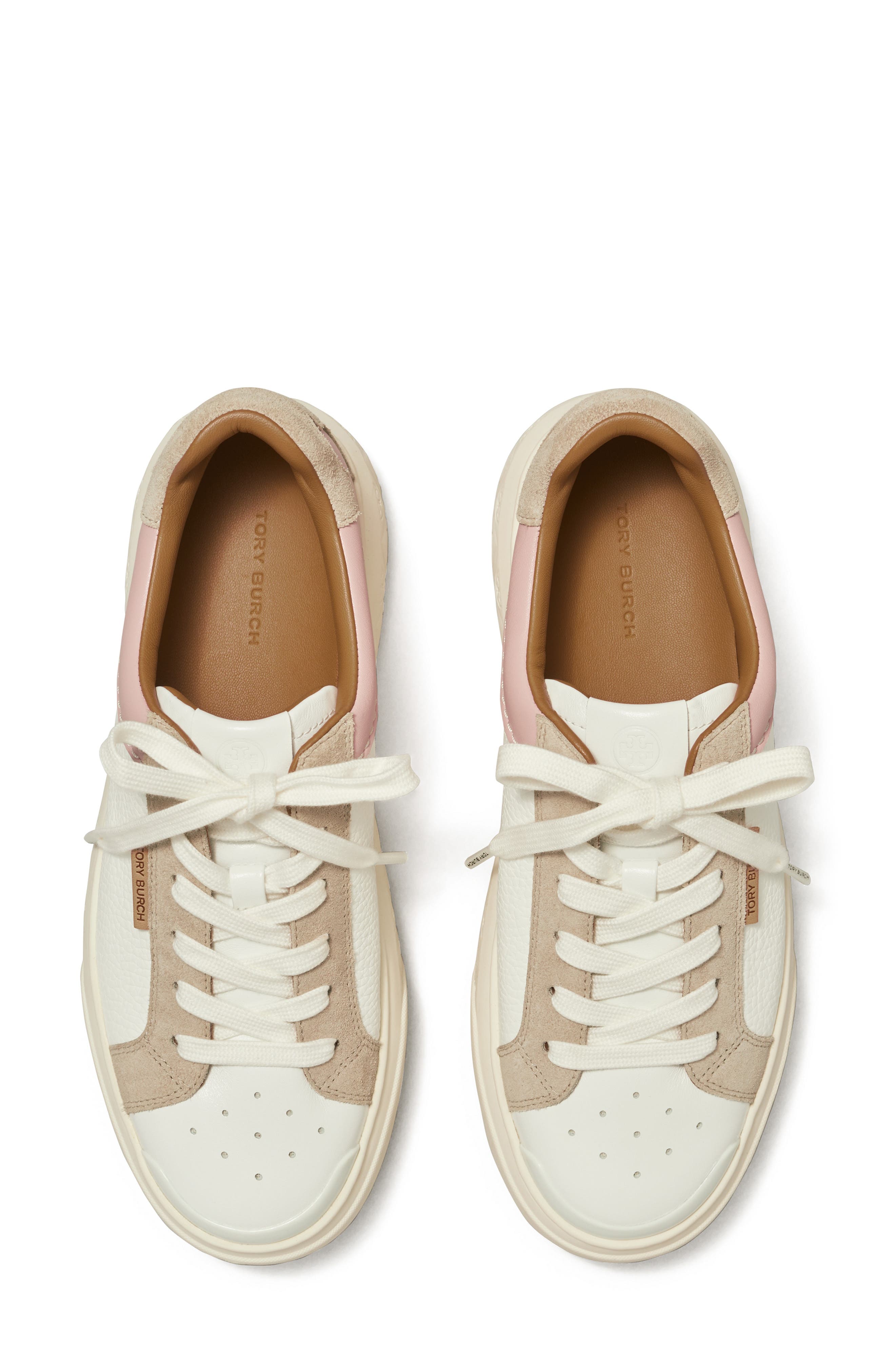 Tory Burch Ladybug Sneaker, Alternate, color, White / Rosa / Calcare