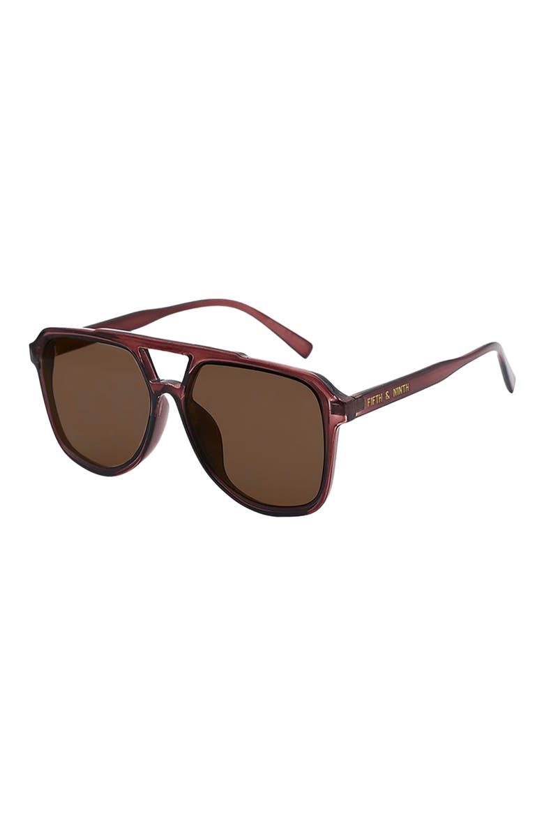Lagos 58m Polarized Aviator Sunglasses, Alternate, color, MAROON/ MAROON