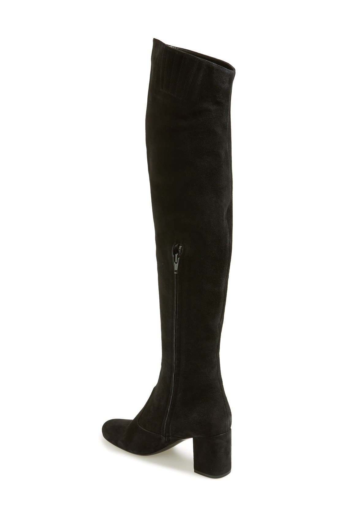 'Babies' Over the Knee Boot, Alternate, color, BLACK SUEDE