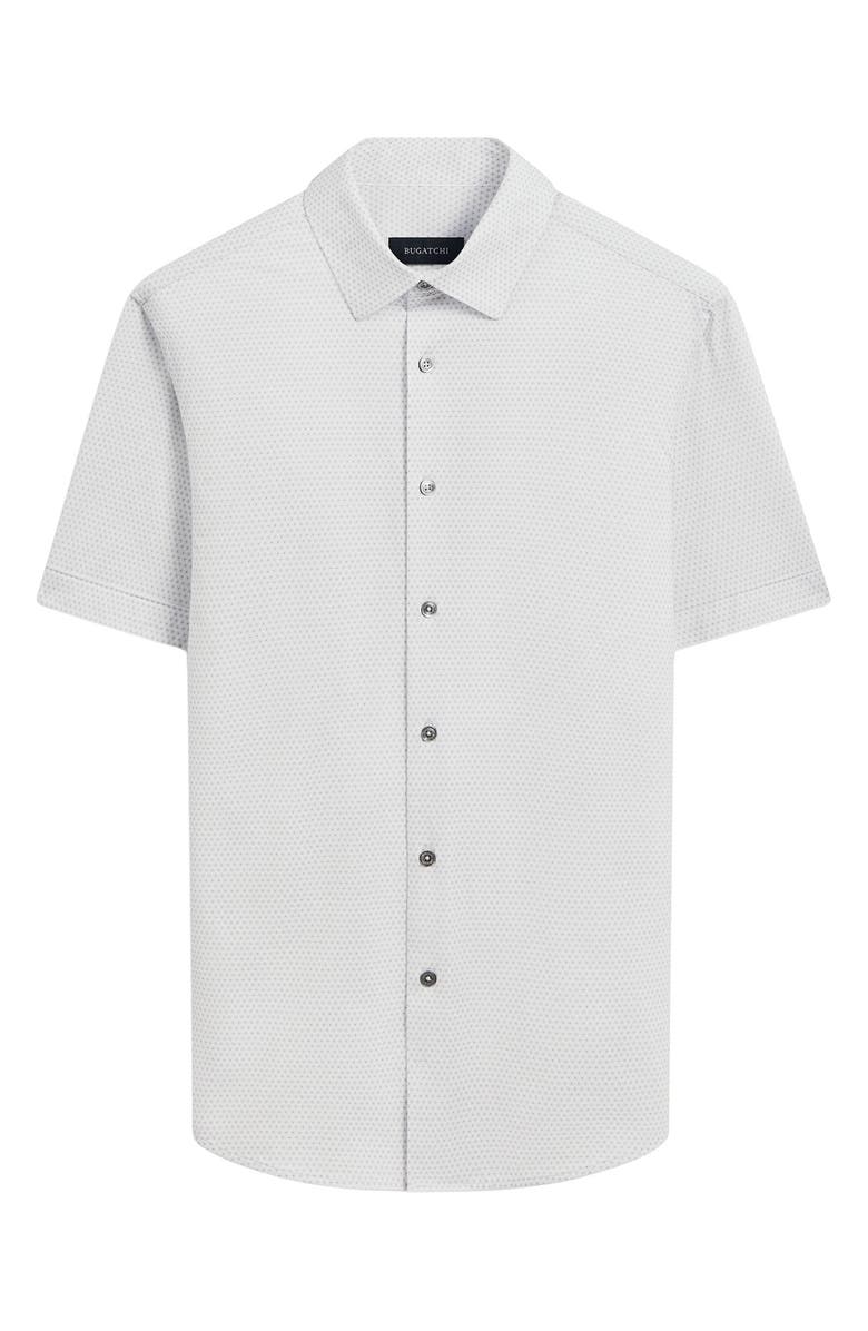 Bugatchi Miles OoohCotton<sup>®</sup> Geometric Print Short Sleeve Button-Up Shirt, Alternate, color,