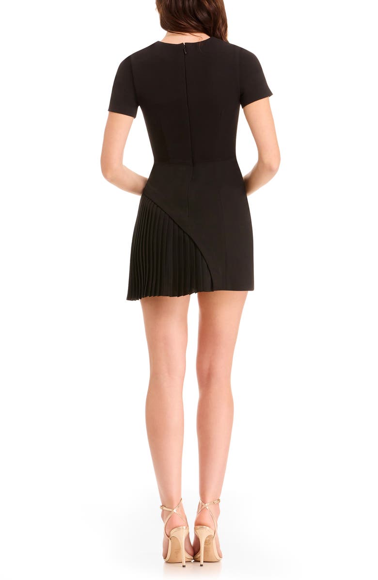 Dress the Population Ashley Pleated Minidress, Alternate, color, Black