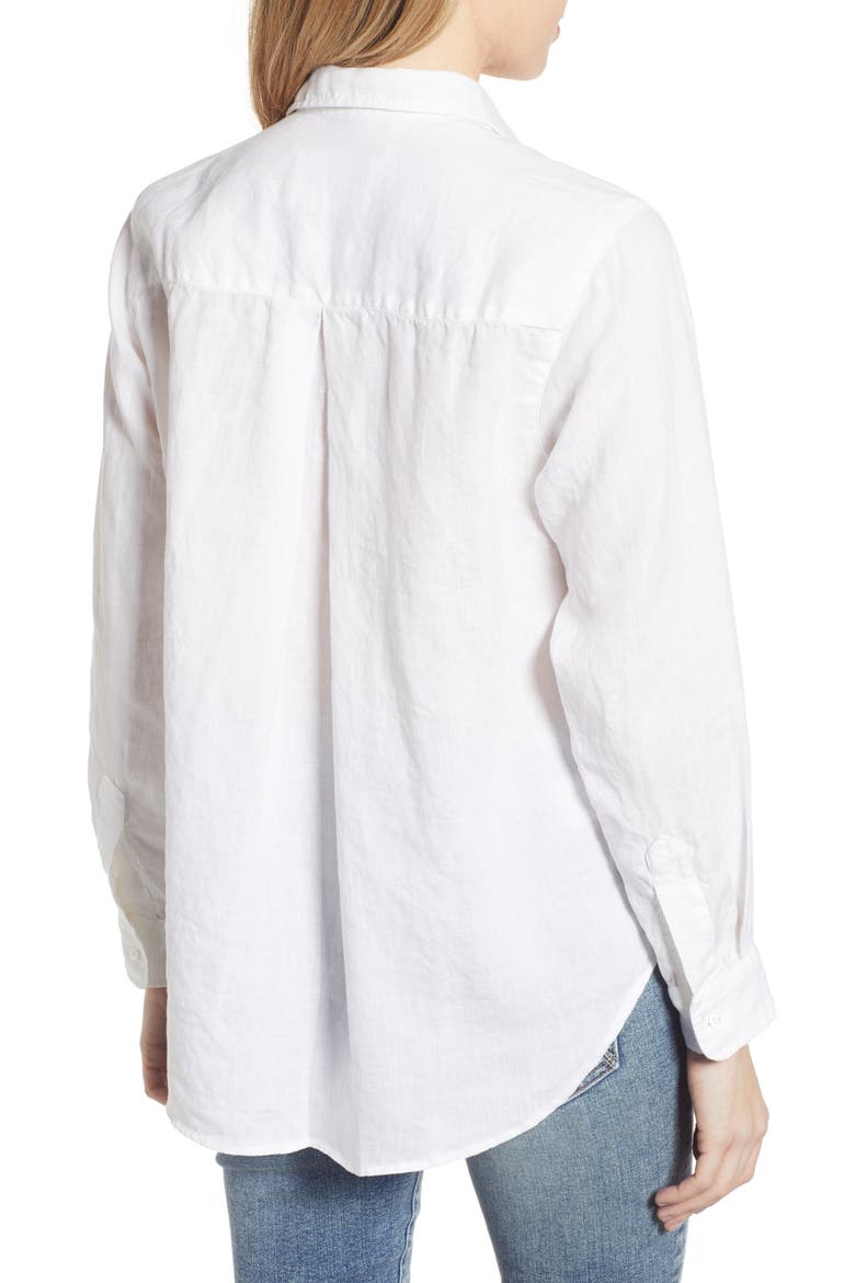 The Hero Tumbled Linen Shirt, Alternate, color, FLORENCE CLASSICE WHITE